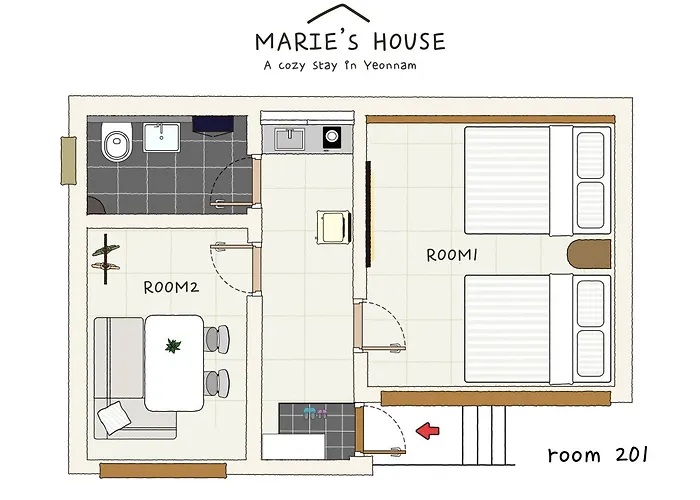 Bed & Breakfast Marie's House 201 Hongdae Seoel